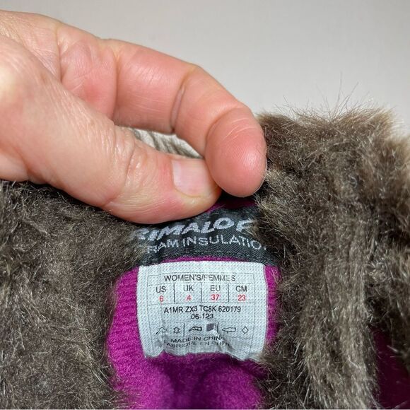 THE NORTH FACE Womens Abby IV Waterproof Suede Leather Boots US 6 Brown/Fuschia - Picture 3 of 16